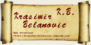 Krasimir Belanović vizit kartica